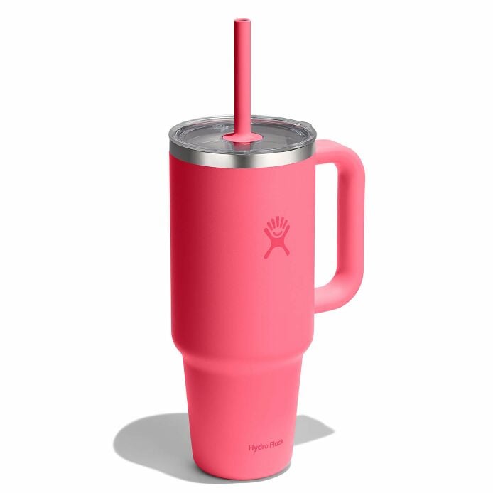 40-oz-travel-tumbler-n5 tt40pscc668-40-oz-travel-tumbler-clear-lid-popstar-pink-angled.jpg